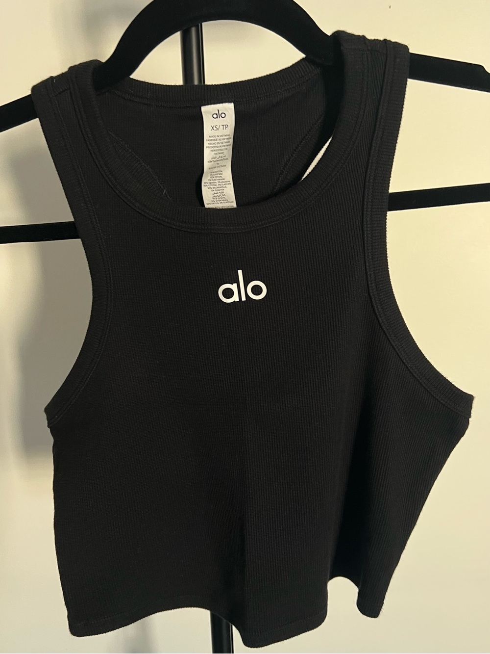 ALO Yoga Black Ribbed Tank